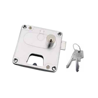 Serrure à monnaie pour consigne Tesa - déblocage par pièce de 1 euro - ABS - sens droit - 2 clés - axe 30,7 mm