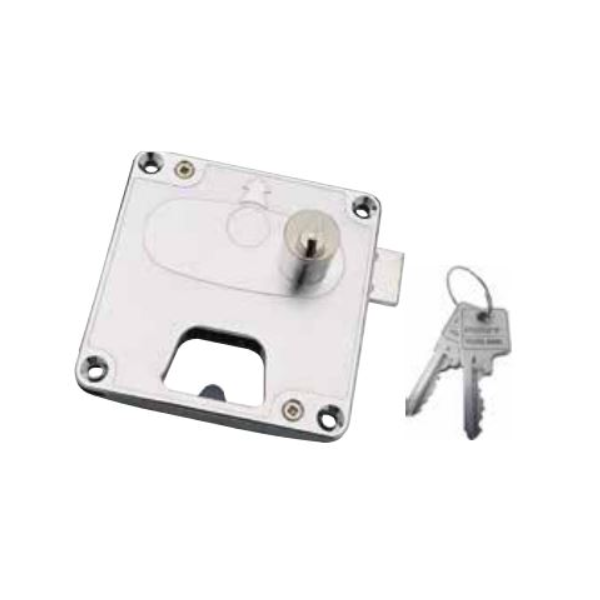Serrure à monnaie pour consigne Tesa - déblocage par pièce de 1 euro - ABS - sens droit - 2 clés - axe 30,7 mm