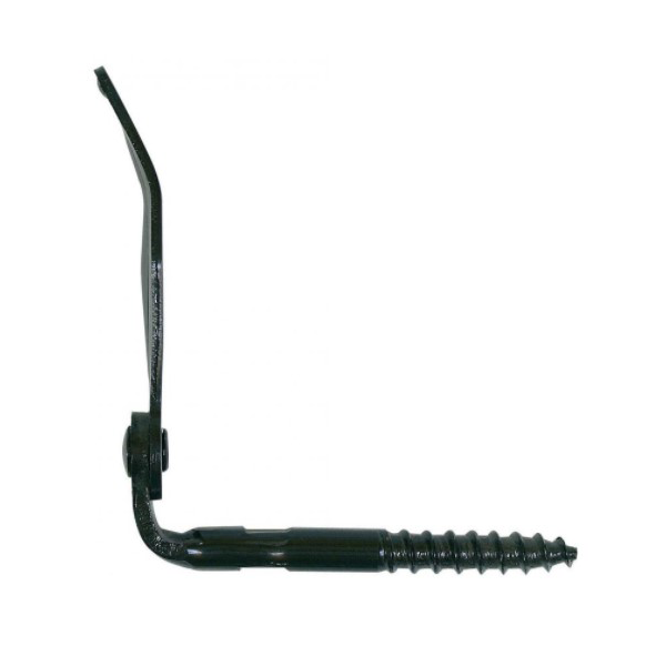 Arrêt de volet à visser pour matériaux pleins - Longueur 130 mm Ø 10 mm - Acier noir - Lot de 2