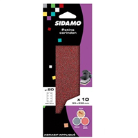 Patin corindon perforé 2 x 4 trous métaux et bois durs 93 x 230 mm grain 40 - lot de 10