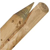 Piquet de clôture en bois rond et épointé - diamètre 60/80 mm - longueur 1,00 M
