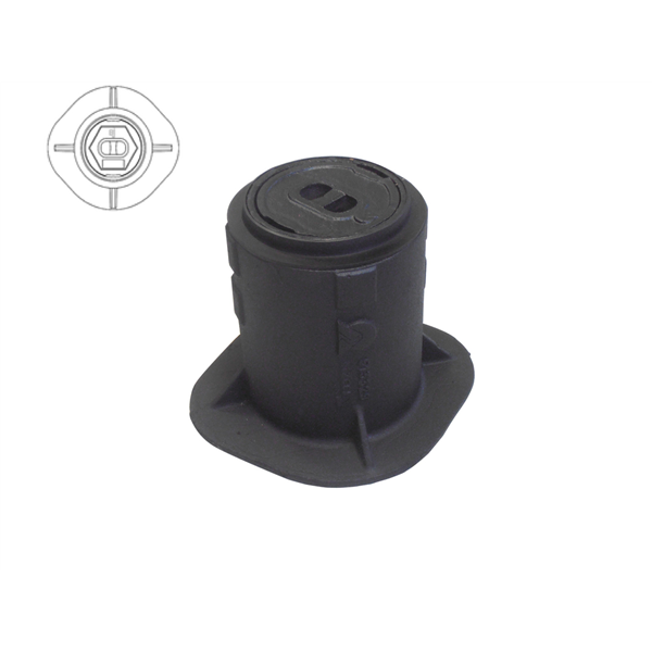 BOUCHE A CLE REHAUSSABLE HEXA BOUCHON FONTE ANTI-SUCCION