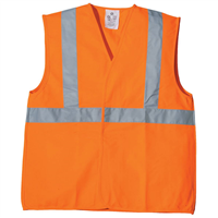 Gilet hi-viz orange bande baudrier XL classe 2