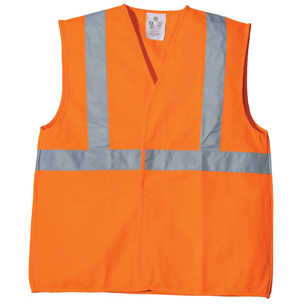 Gilet hi-viz orange bande baudrier XL classe 2
