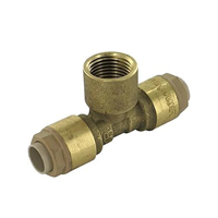 Jonction RSO Té filetée - Pour tube en cuivre ou PER - Diamètre 14 mm - F 15 x 21 - Laiton