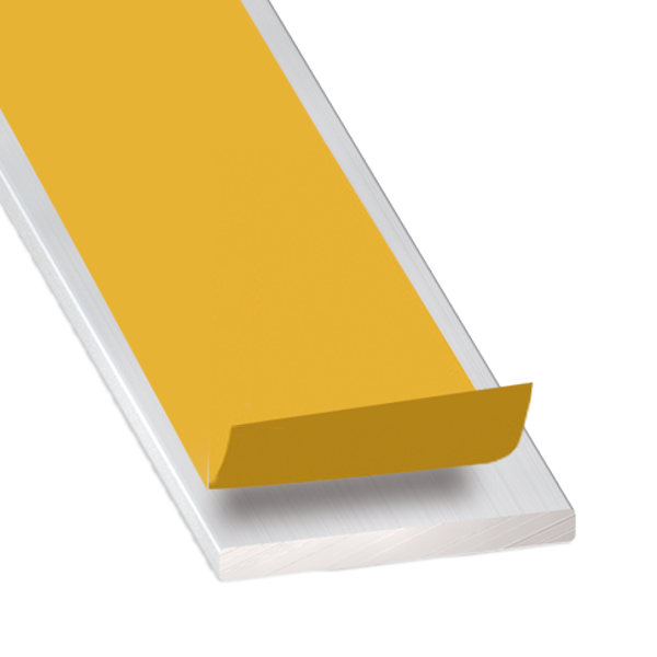 Profilé plat adhésif en aluminium incolore - largeur 40 mm - longueur 2.6 m CQFD 2070-5308