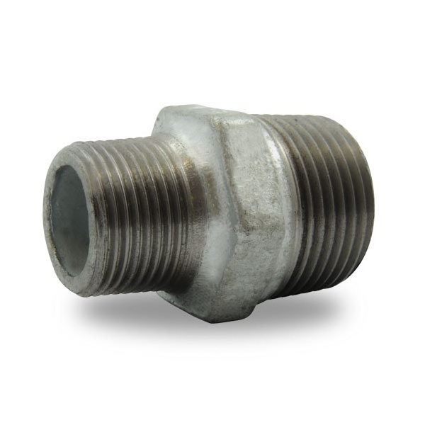 Mamelon double mâle réduit - M 33 x 42 - M 26 x 34- À visser - Fer galvanisé - Noyon & Thiebault