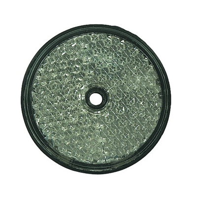 Catadioptre rond à fixer Ø61 mm Sodise 16084 Trou central Ø5,5 mm - Blanc - Vis non fournie