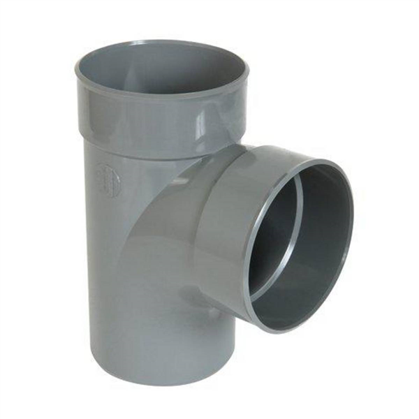 Culotte simple mâle/femelle Nicoll - Diamètre 160 mm - Degré angle 87°30 - À coller - PVC - Gris