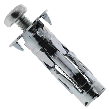 Cheville métallique avec vis Spit Stellix pour plaque de plâtre et maçonnerie creuse - M6 x 35 / 15 mm - boîte de 100