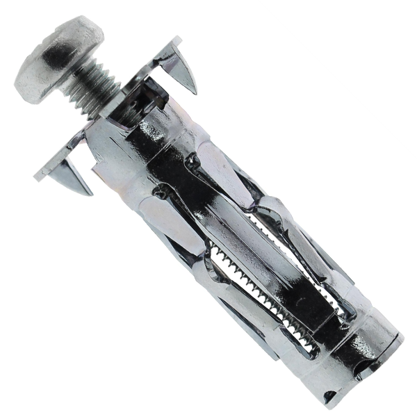 Cheville métallique avec vis Spit Stellix pour plaque de plâtre et maçonnerie creuse - M6 x 35 / 15 mm - boîte de 100