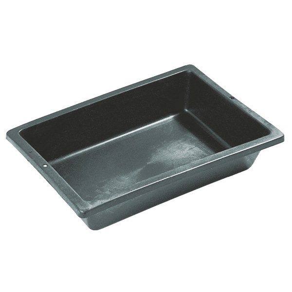 Auge de maçon en polyéthylène injecté noir Taliapast - 320 x 220 x 65 mm - capacité 3,0 LTR