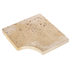 Margelle d'angle en béton imitation travertin pour abords de piscine - Jouques - 45,0 CM x 45,0 CM - ép.35,00 MM - teinte Aquitaine
