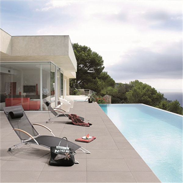 Dalle terrasse en pierre reconstituée effet béton Space Edilis - coloris Lubéron - 50 CMx50 CM - épaisseur 25 MM