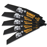 Lame scie sabre bi-métal bois et métal Dewalt Extreme 2x longueur 305 mm - lot de 5