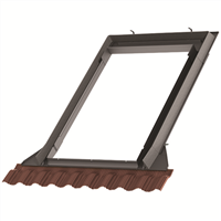 Raccord EDW pour fenêtre de toit Velux MK04 - 78,0 CM x 98,0 CM - pose sur tuiles - Rouge/Brun