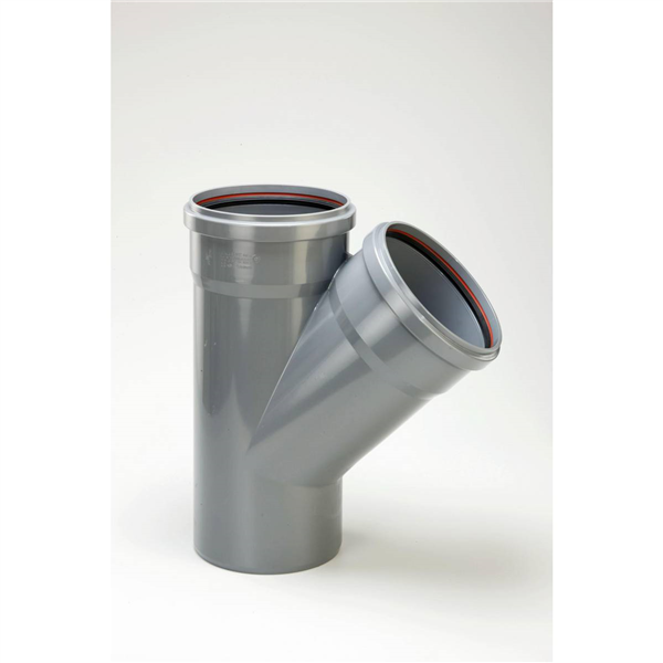 Branchement PVC assainissement SDR 41 Mâle-Femelle 45° J.FIXE - 200/125 mm