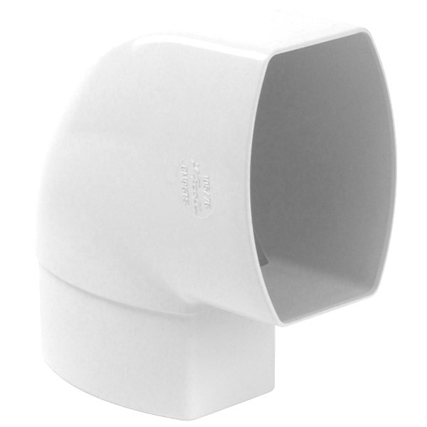 Coude de changement d'orientation à 90° Nicoll CM9GT pour tube ovoïde de 105 x 76 mm - Techtan Blanc