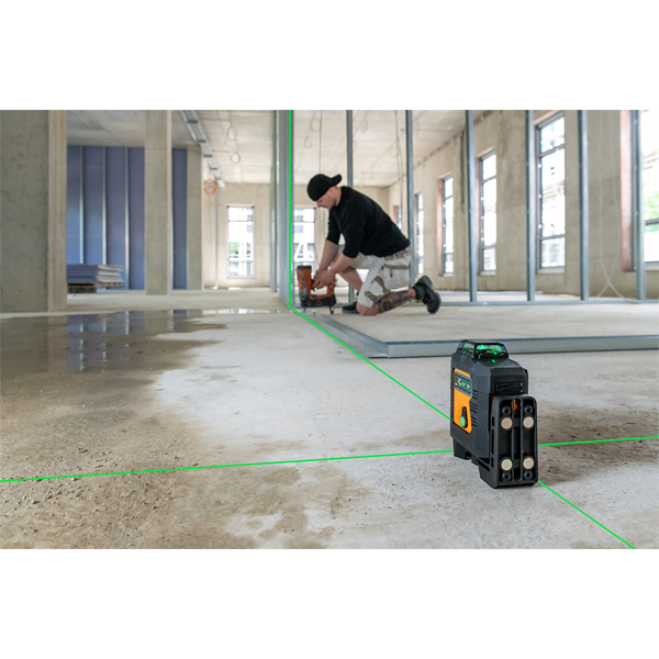 Niveau laser vert multi-lignes 3 x 360° - Geo Fennel FLG 6X-Green - en sacoche avec batterie chargeur et support