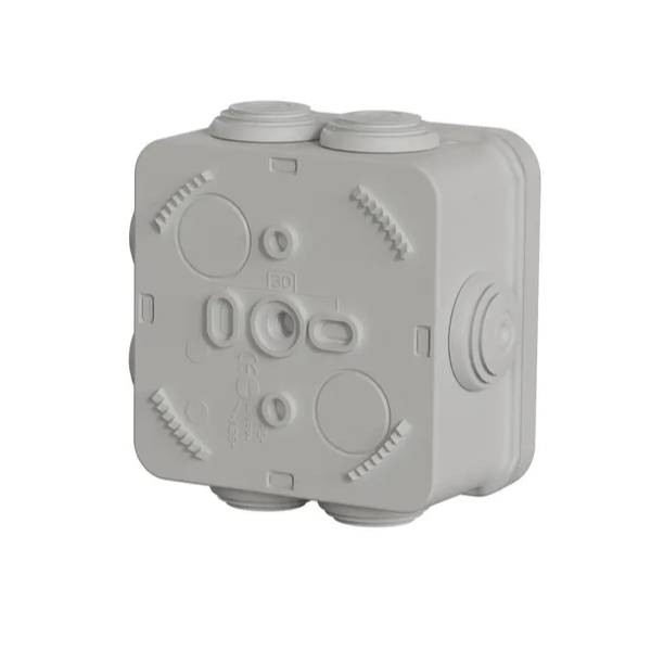 Boîte de dérivation en saillie Schneider Mureva Box étanche IP55 - 7 entrées de câble de 20 mm - 80x80x45 mm