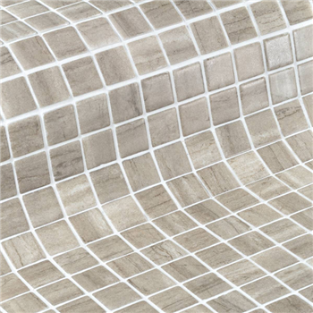 Mosaïque en émaux de verre antidérapants Zen - carreau de 2,5 x 2,5 cm - trame de 49,5 x 31,2 cm - Creamstone