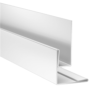 Profilé d'angle sortant et de retour tableau pour bardage Hardie VL Plank - Alu Blanc Arctique - 3,00 M