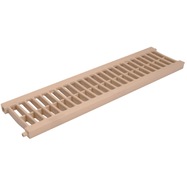 Grille PVC pour caniveaux de piscine - Connecto A15 Sable - largeur int. 100 mm - longueur 0.5 m
