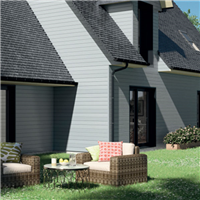 Bardage peint et saturé en sapin du Nord - profil Inca - Graphite - 20 mm x 125 mm x 4.46 m