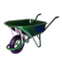 Brouette Altrad avec roue gonflable - 110 litres - Épaisseur 400 mm - Charge max 200 kg - Verte