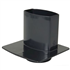 Pied de chute Nicoll PCU95A pour tube de descente de gouttière ovoïde - Techtan - 90 x 56 mm - gris anthracite
