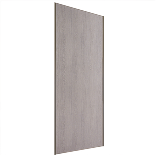Packs de façades de placard coulissant Gypso - Chêne cendré, profil Acier laqué vermeil - 250 CMx90 CM
