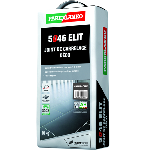 Joint de carrelage déco - 5046 Elit - sol et mur joints de 1 à 6 mm - Anthracite Sac de 10 KG