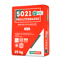 Mortier colle extérieur amélioré pour les sols de terrasse - 5021 Proliterrasse Beige - Sac de 25,0 kg