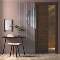Système à galandage pour porte coulissante simple vantail - caisson à enduire - Scrignotech - porte de 204 cm x 83 cm - cloison finie 90 mm