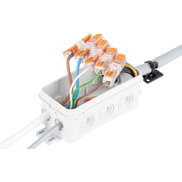 Borne à levier 221 Wago - 2 connexions 0,2 à 4 mm² - tous types de conducteurs - lot de 60