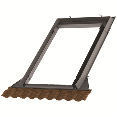 Raccord EDW pour fenêtre de toit Velux CK04 - 55,0 CM x 98,0 CM - pose sur tuiles - Ocre/Jaune