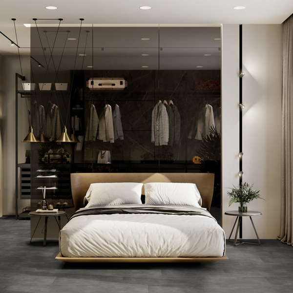 Dalle vinyle clipsable rigide et acoustique - Virtuo 30 Rigid Acoustic - 73,0 CM x 39,9 CM - ép. 5,40 MM - Latina dark