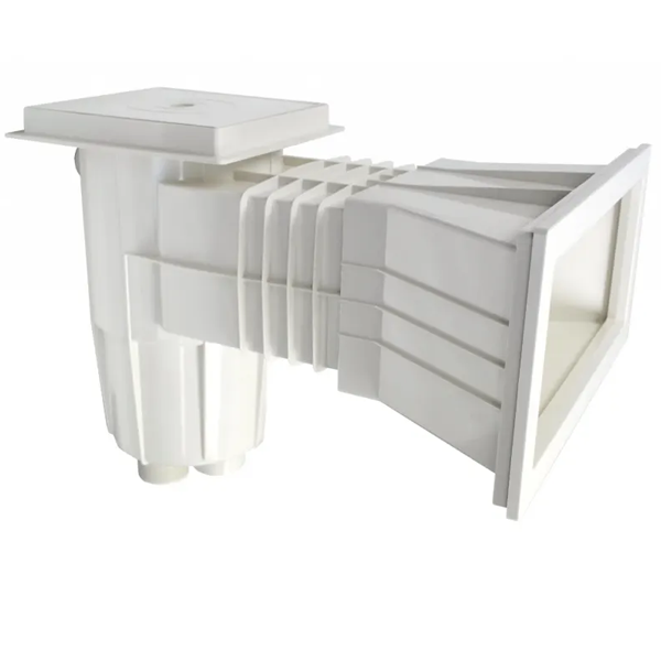 Skimmer à bouche agrandie Astralpool Parker pour piscine en liner - ABS blanc - 15 litres - couvercle carré