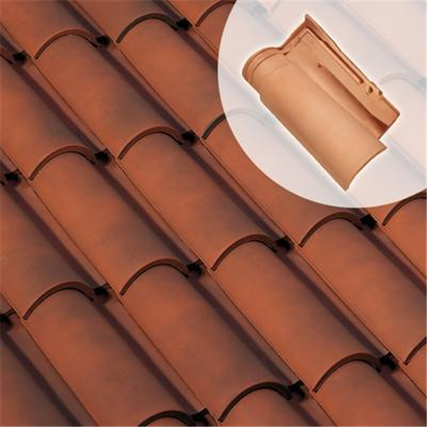 Tuile Galléane 12 en terre cuite - grand moule à fort galble - Rouge vieilli