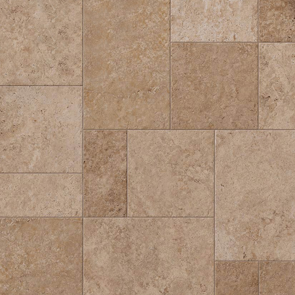 Carrelage extérieur en grès cérame rectifié effet pierre Travertin Tiber Natural - multi-format - ép. 20 MM