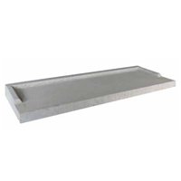 Seuil de porte-fenêtre monobloc en béton gris AR35 avec rejingots - profondeur 35 CM - longueur 1,00 M