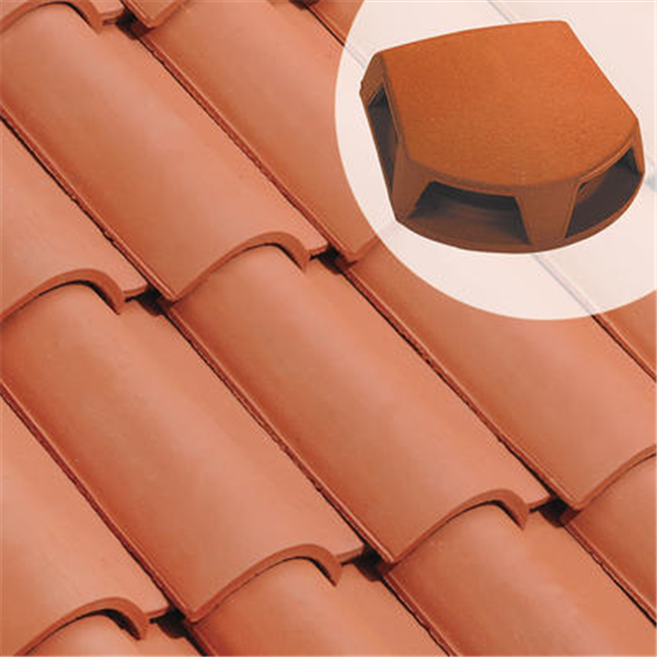 Lanterne bi-section 1007 pour toiture - Ø 126/160 mm - section aération 259 cm²  - Rouge (St-Foy)