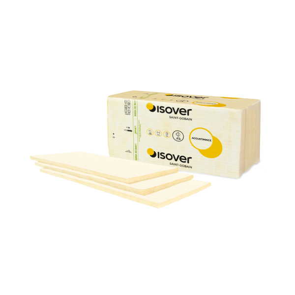 Panneau isolant acoustique Acoustimince - 135 x 60 cm - R = 0,85 m².k/w - ép. 30 mm - Pour murs et plafonds