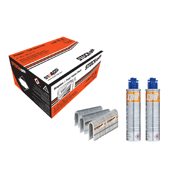 Agrafe en acier galvanisé Stockade avec gaz pour agrafeuse ST400i - 40x4 mm - boîte de 1000