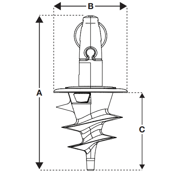 Suspension rapide à sortie latérale pour baffles et ilots acoustiques - Angel™ Helix avec câble de 2 m - sachet de 4 pièces
