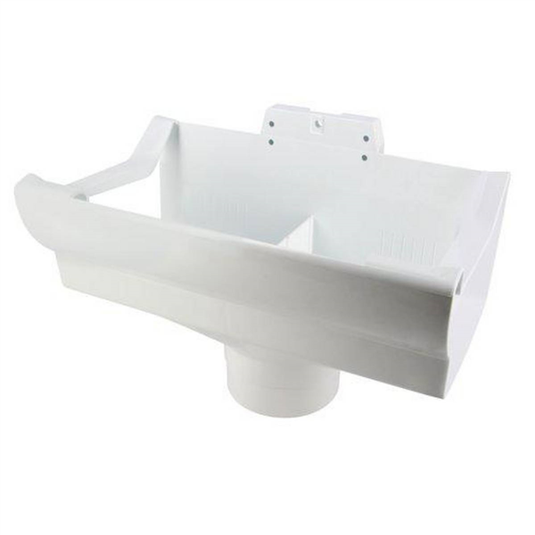 Naissance centrale Nicoll NAD38 pour gouttière LG38 et descente cylindrique de Ø 100 mm - Techtan Blanc