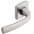 Ensemble poignée de porte à bec de cane sur rosace Vachette Muze - chrome velours - béquille double de carré 7 mm