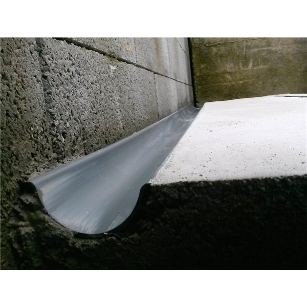 Cunette en PVC gris, diam. Intérieur 80 mm longueur 3 m