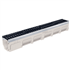 Caniveau en béton polymère MEADRAIN SV 1000 avec feuillures acier galvanisé et grille fonte D400 - Largeur 100,0 mm - Longueur 1 m