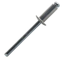 Rivet aveugle standard aluminium acier tête plate serrage de 18.0 à 21.0 mm diamètre 4.8 mm longueur 25 mm - boîte de 250
